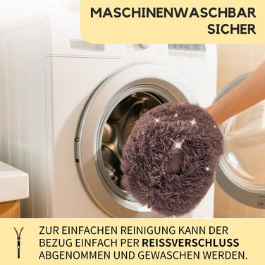 Велике собаче ліжко Furryfection для людей, 180x114x35,6 см, коричневе, з ковдрою та подушкою