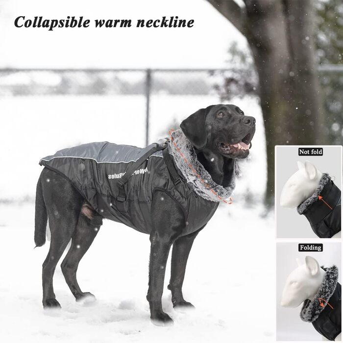 Водонепроникний зимовий одяг для собак - тепла куртка-жилет для собак середніх та великих порід, 2XL