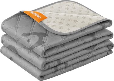 Водонепроникний плед для собак Feandrea, 135 x 76 см, захист для авто та дивану, машинного прання, антиковзаюча підкладка, стеганий дизайн, сірий (PPB024GD01 S)