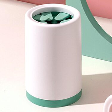 Мийка для лап собак, очищувач лап для тварин, машина для миття лап - щітка для собак, м'який очищувач лап, підвищена ефективність очищення, велика зелена модель