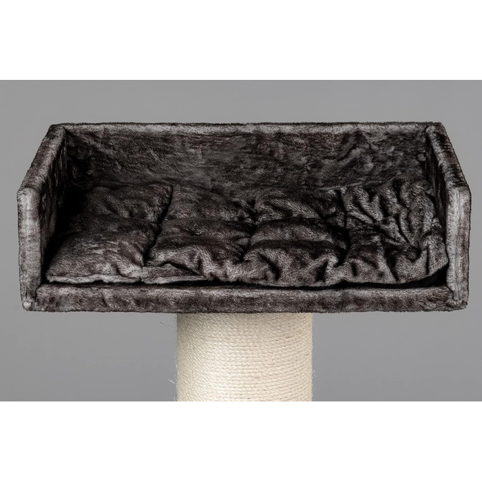 Дряпка для великих котів RHRQuality Royalty de Luxe 158 см, товсті 20 см сизалеві стовпи, колір тауп