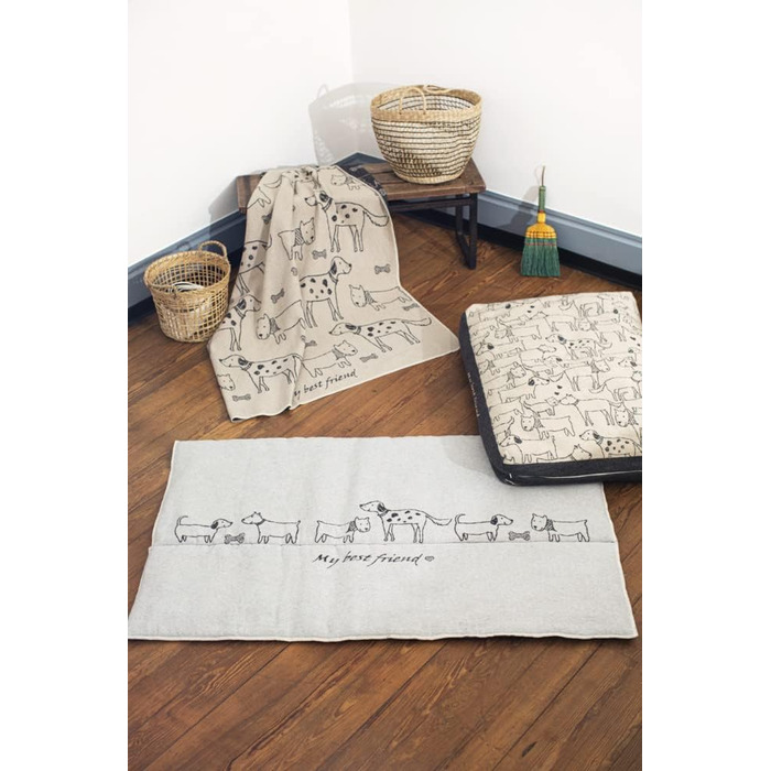 Килимок для собак David Fussenegger 'My Best Friend', 80 x 120 см, фетр, сірий