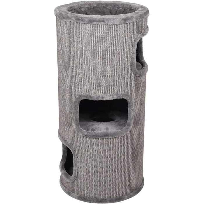 Драбина для котів Flamingo Enes S – Сіра, 56 см, Ø 42 см – Сизаль та плюш