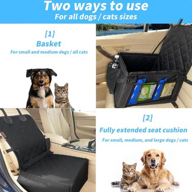 Автокрісло для собак: міцний, водонепроникний, для маленьких, середніх та великих собак