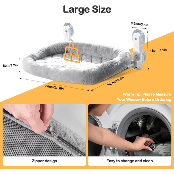 Крісло-гамак для кота на стіл Odoland - 360° обертання та регулювання висоти, м'яка лежанка з 2 знімними чохлами, для дому та офісу, цілорічне використання (сірий)