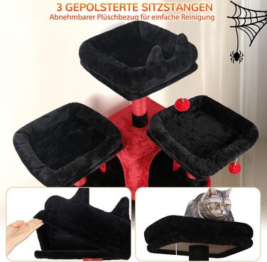 Драбина-будинок для котів Globlazer XXL 209 см з 3 сидіннями, 2 будиночками, 2 кошиками та великою платформою. Стабільна, для 3-5 котів.