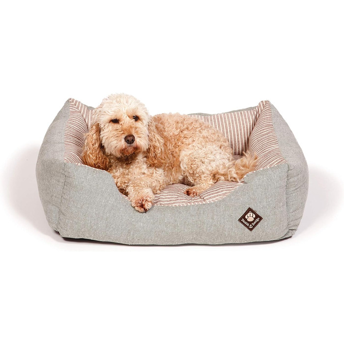 Лягу для собак Danish Designs, джинсовий стиль, морський дизайн, 58 см, блакитний/кремовий (76 x 63 x 22 см)