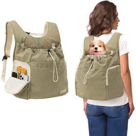 Рюкзак-переноска для собак Galatée, зелений, для подорожей та кемпінгу
