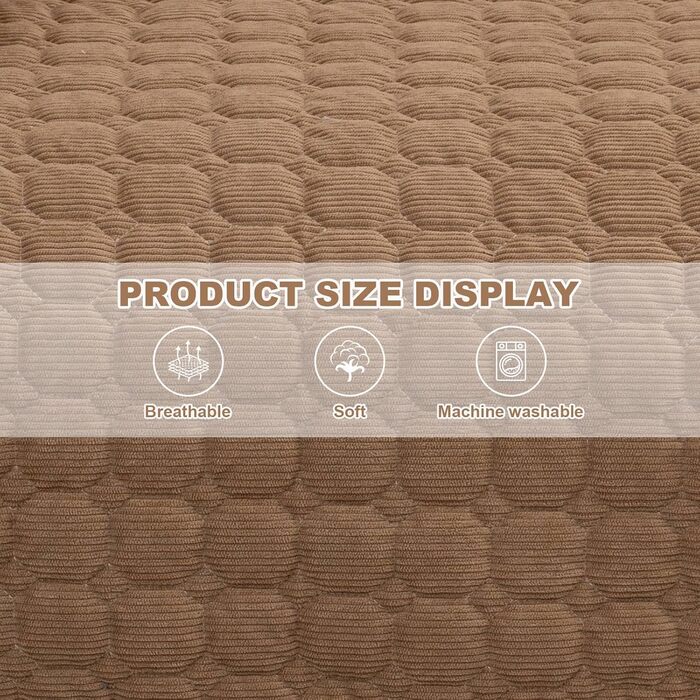 Захисний чохол на диван для тварин LiveGo: м'яка, миюча, антиковзаюча, 70x70x12 см, колір кавовий