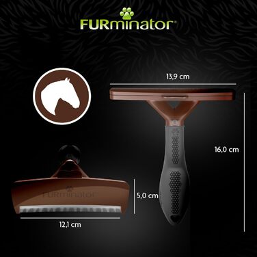 Фурмінатор для коней FURminator – гребінець для видалення підшерстя, покращений дизайн, універсальний
