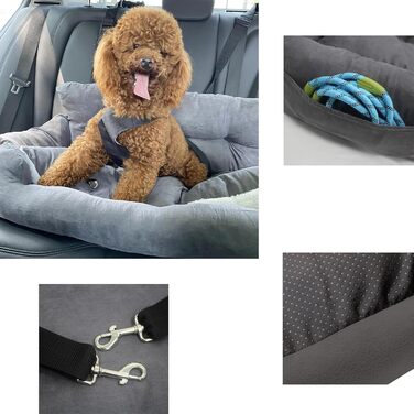 Підвищення для собак у автомобільне сидіння, автопідвищення для маленьких та середніх собак або котів, універсальне зручне ліжко для собак