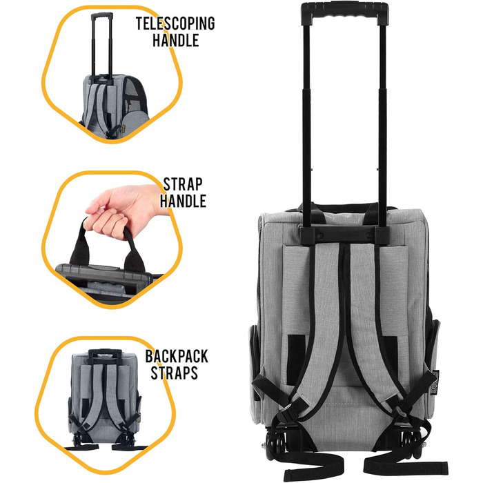 Kopeks Deluxe Рюкзак-переноска для тварин, великий, сірий (L 33 x B 30 x H 51 см)