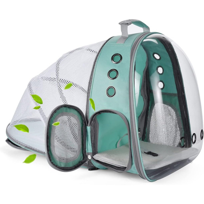 Рюкзак для тварин YUDOXN: переноска для собак та котів. Транспортний рюкзак Bean Green з подовженою спинкою