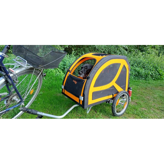 TrendPet DogBus M - велосипедний причіп для собак з алюмінієвим шасі, для середніх та великих собак