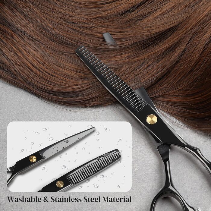 Професійний набір перукарських ножиць NEUTYPECHIC (11 шт.), з нагрудником. Набір для стрижки волосся з нержавіючої сталі, підходить для жінок, чоловіків, дітей та домашніх тварин.