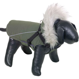 Ноббі МІЛІ - теплий зимовий накид для собак, зелений, 36 см