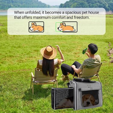 Корзина для собак на велосипед, знімний розширюваний велосипедний кошик для тварин з 4 сітчастими віконцями, корзина для велосипеда з регульованим плечовим ременем для котів та маленьких собак (підходить для ваги до...)