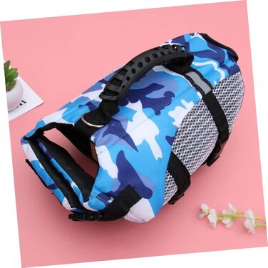 Рятувальний жилет для собак POPETPOP, регульований, дихаючий, з ручками та швидкою застібкою, XL, блакитний