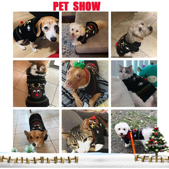 Пуловер для собак з бавовни на святкування Різдва та зими. Теплий і стильний костюм для тварин XL. Ідеальний подарунок для цуценя!