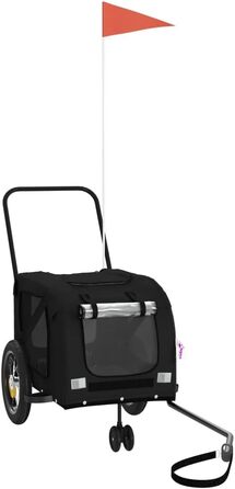 Причіп для тварин (122x52x53 см, Чорний) - Причіп для собак, котів та інших тварин