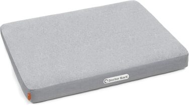 Ортопедичний лежак для собак Doctor Bark з флісовою поверхнею, 80x60 см, сірий (M)