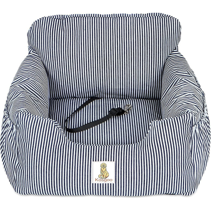 Автокрісло для собак - підвищення для цуценят, з кишенями для зберігання та страхувальним ремінцем, знімне та пральне, антиковзаюча підставка, для автомобіля та дому (Блакитне)