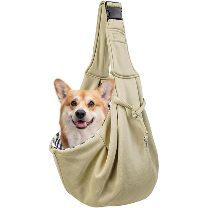 Сумка-переноска для собак, дихаюча, з регульованими ременями, хакі | Зручна переноска для собак, прогулянок та активного відпочинку