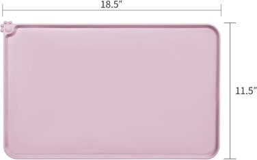 Силіконовий килимок для годування собак та котів AUDWUD, водонепроникний, антиковзкий, 47x30 см, персиково-рожевий