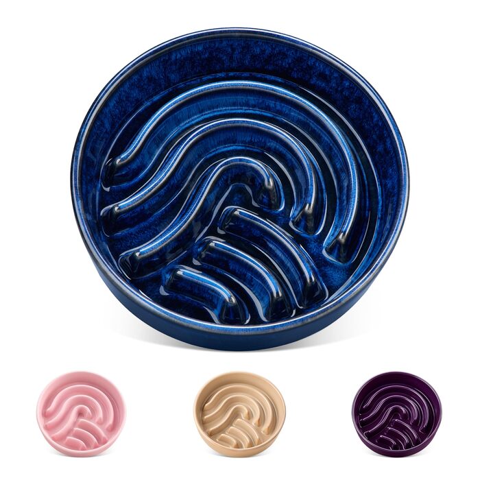 Миска для собак Vancasso керамічна 390 мл, антиковзальна, блакитна - для маленьких порід
