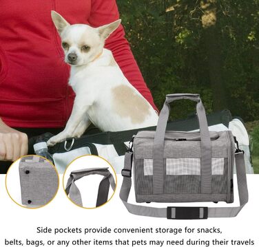 Транспортувальна сумка для собак та котів до 7 кг - переноска для собак та котів, 38x25x26 см