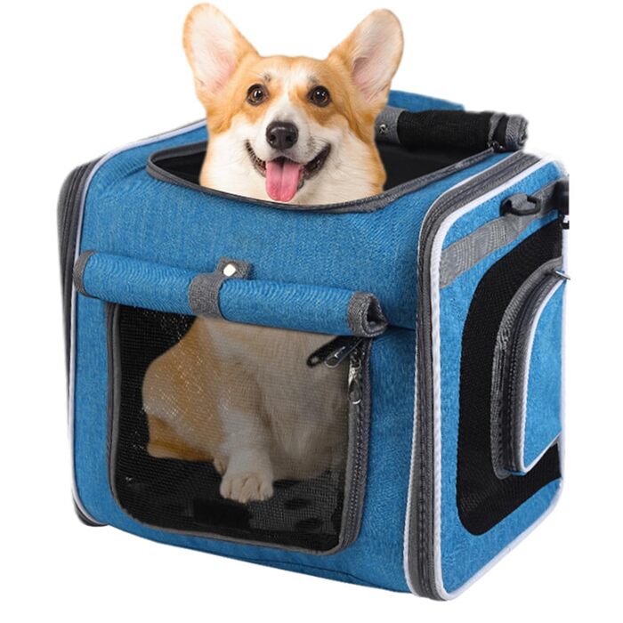 Велосипедний кошик для собак, переноска-рюкзак з вентиляцією, регульована сумка для прогулянок, подорожей, кемпінгу та велопоходів