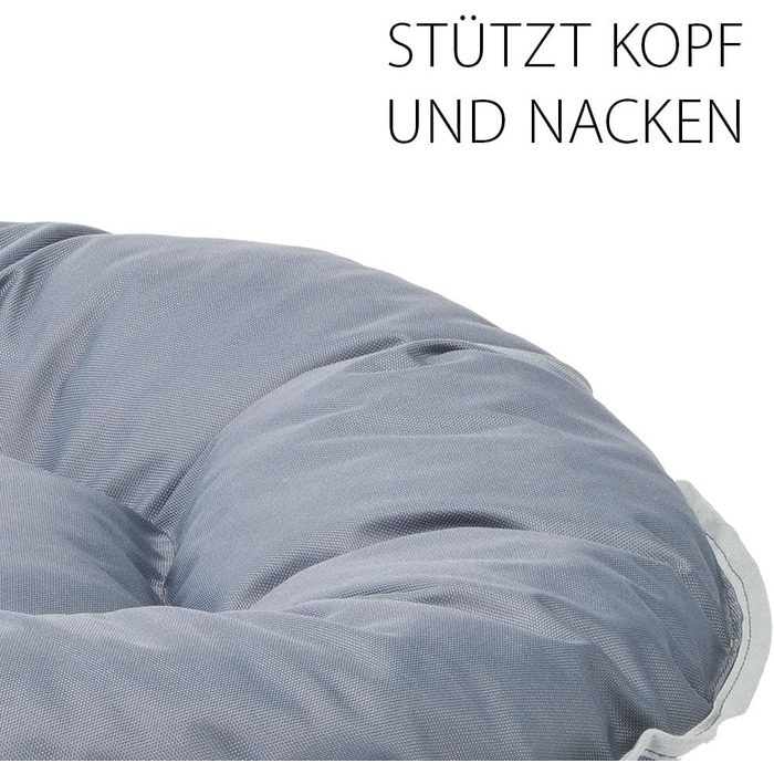 Ортопедичне собаче ліжко Ferplast для великих собак. Знімна наволочка, водонепроникна, 110 x 70 x 8 см, сірого кольору.