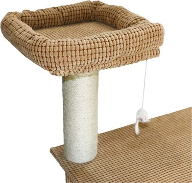 Дряпка для котів Bontoy Felix Pro, коричнева, з сизалевих стовпів (діаметр 12 см), 198 см, для великих котів