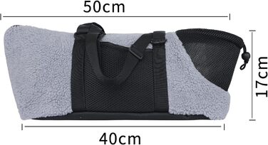 Транспортна сумка для собак та котів - зручна та дихаюча переноска для вигулу на вулиці (сірий)