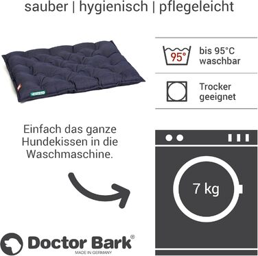 Ортопедичне собаче ліжко Doctor Bark Urban - для середніх собак, 90x70 см, Königsblau (XL)