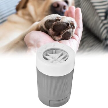 Портативний очисник лап для собак, мийка лап для тварин, зручний інструмент для дому, подорожей та активного відпочинку (сірий)