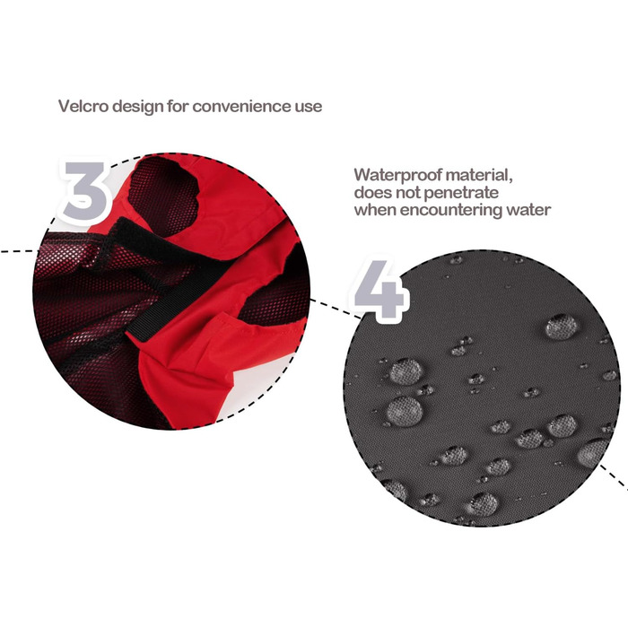 Водонепроникний дощовик для собак BPS з капюшоном та кишенею, 100% поліестер, M, Синій, BPS-9701AZ (7XL, Декоративний синій)