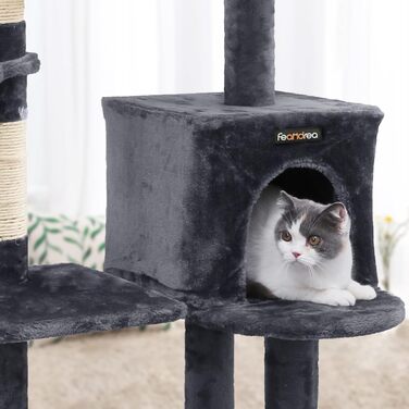 Дряпка для котів Feandrea, 134 см, з ігровим сизалем, лежанкою та будиночком