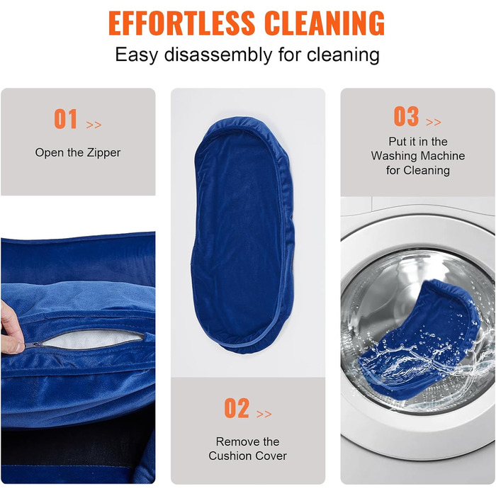 Крісло-лежанка для домашніх тварин VEVOR, лежанка для собак та котів середнього розміру, м'яка велюрова лежанка для собак, крісло для котів, що витримує до 37 кг, лежанка для домашніх тварин, темно-синій колір, розмір L (71 x 51 x 11 см)