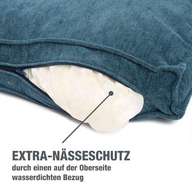 JAMAXX Преміум подушка для собак, ортопедична, 90x70 см (M), знімний чохол з Chinille