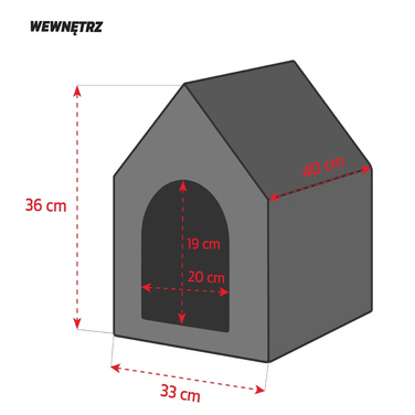 Ексклюзивне лежак-будиночок Royal Prestige R:2 PUSTYNNY, 44x37 см, розмір M