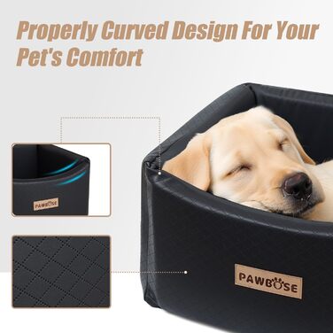 Автокрісло для собак, переноска для собак великих порід (до 25 кг) з ременем безпеки, водонепроникне автоліжко для тварин