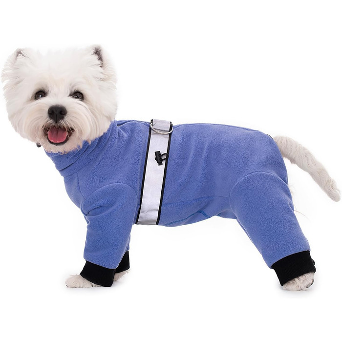 Теплий флісовий комбінезон для собак YRRYGMN з D-початком, для маленьких собак, світло-коричневий, лавандово-блакитний, розміри L, XXL