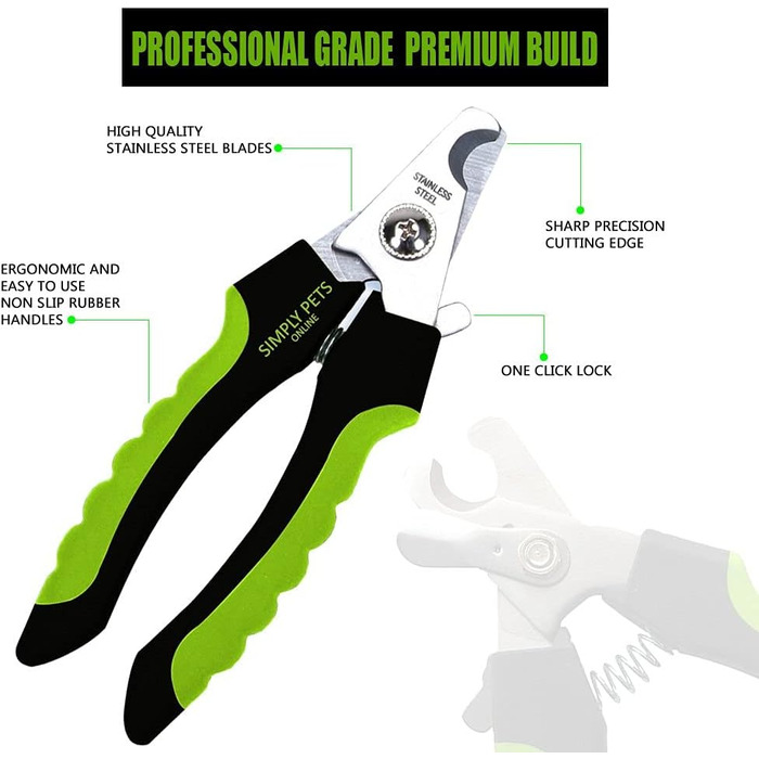 Професійна ножиця для стрижки кігтів собак - розроблена ветеринарами, з захистом кігтів