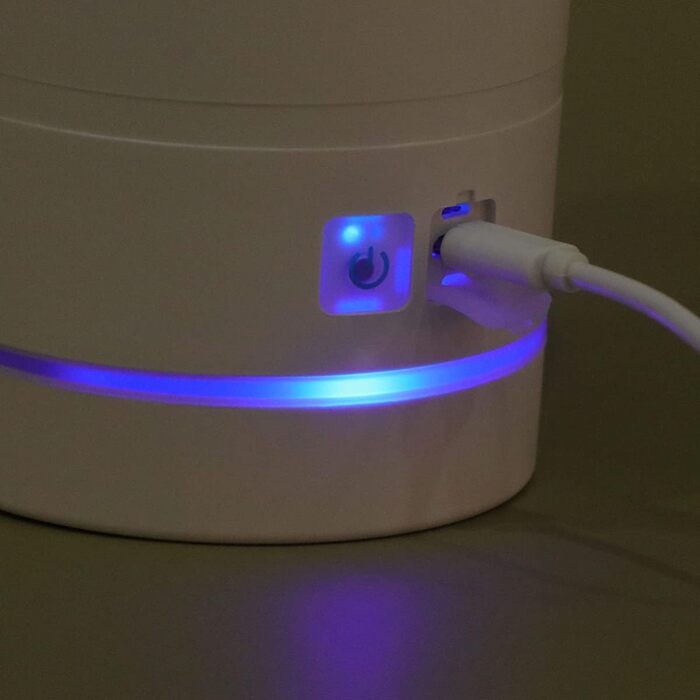 Масажер для миття лап тварин FRCOLOR USB, силікон, блакитно-білий, для собак, 16.4x10.4x2.3 см