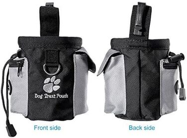 Сумка для ласощів для собак UEETEK Oxford, сумка для тренувань, з дозатором пакетів для прибирання, 12.5 x 8 x 12.5 см
