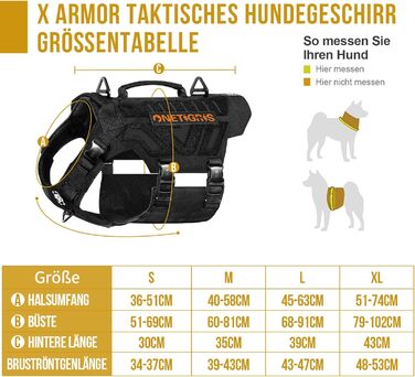 Тактична шлейка для собак OneTigris X Armor з металевою пряжкою і D-кільцем, лазерне різання, жилет із двома ручками для середніх і великих собак