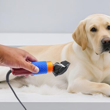 Керамічний триммер для собак та котів | Проводний, тихий (＜55dB) | Для густого/сплутаного хутра | Нейлонова сталь, гібридна технологія | 4 насадки-гребінці