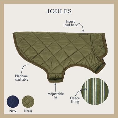 Тепла зимова куртка для собак Rosewood x Joules, хакі, середня, легка та прана