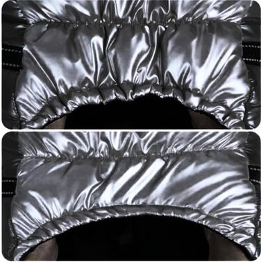 Водонепроникна куртка для собак 2-в-1 зі вбудованим шлейкою – зимова куртка з відбиваючими елементами для собак маленьких, середніх та великих порід – вітронепроникна, зручна та легка у догляді, сіра, розмір S